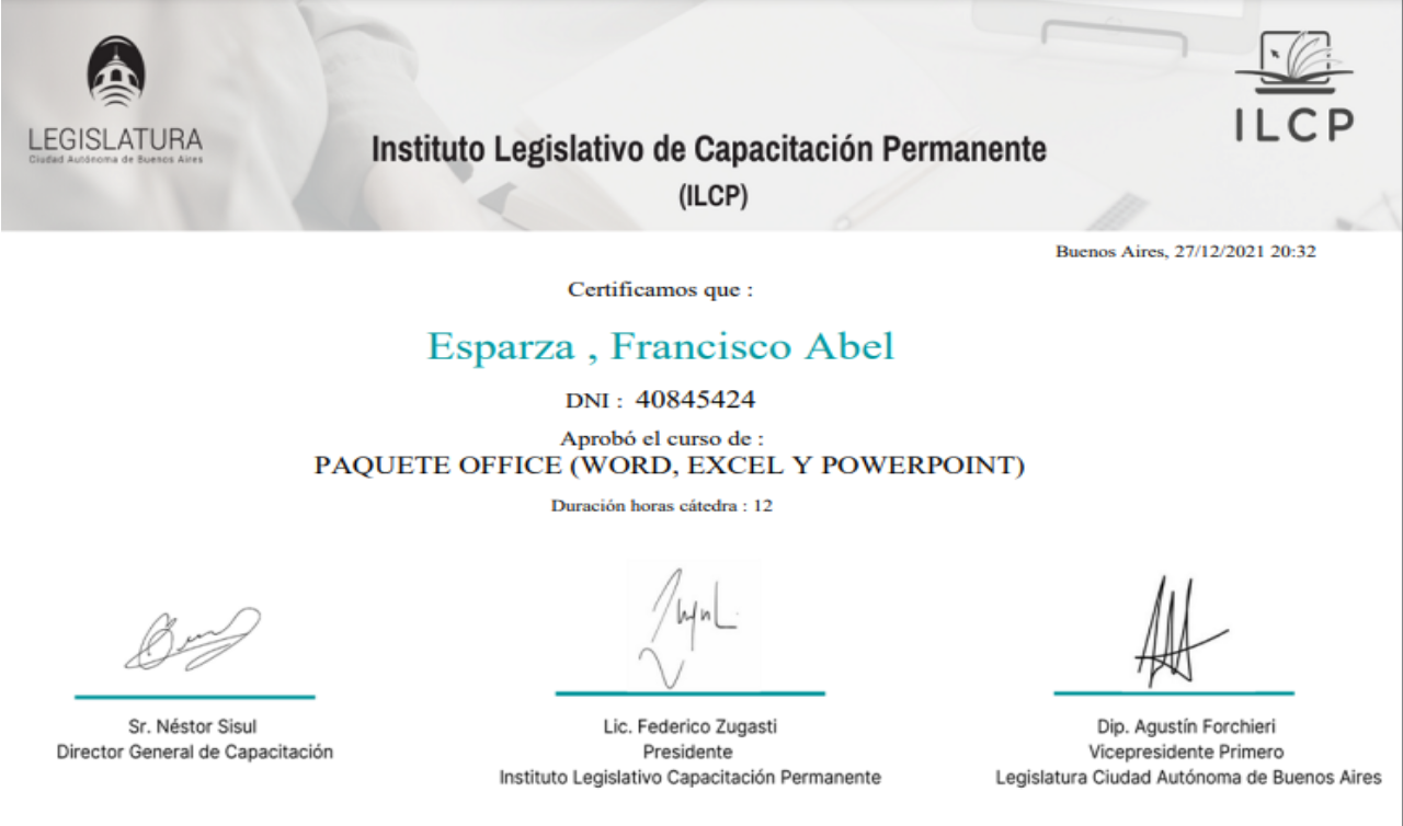 Certificación 16