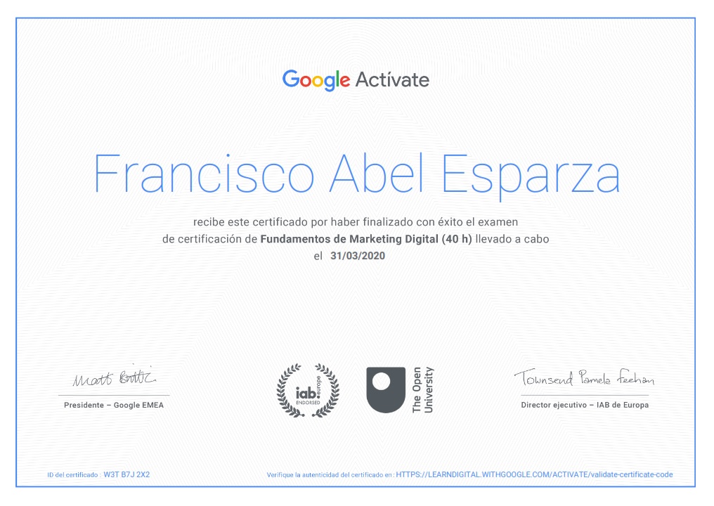 Certificación 18