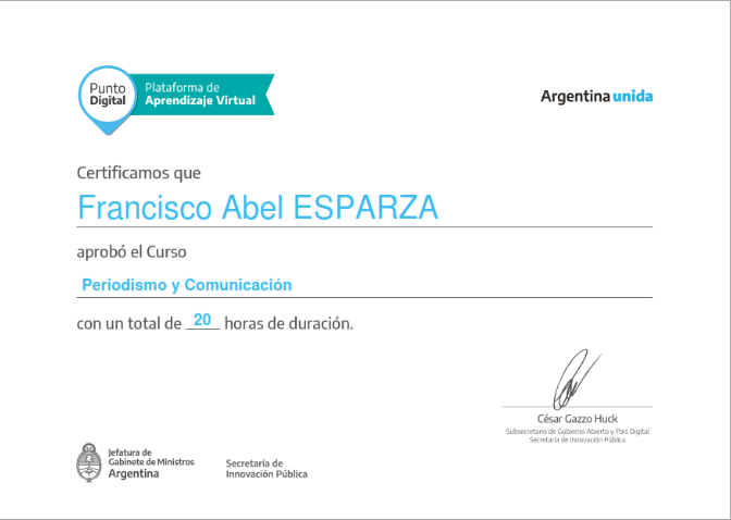 Certificación 25