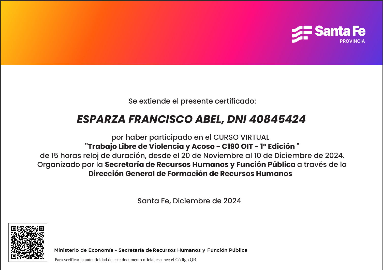 Certificación 44